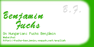 benjamin fuchs business card